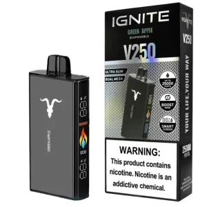 Pod descartable Ignite V250 Green Apple 25000 puffs