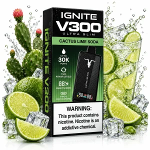 Pod descartable Ignite V300 Ultra Slim Cactus Lime Soda 30K