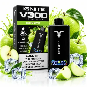 Pod descartable Ignite V300 Ultra Slim Green Apple 30K