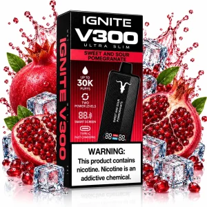 Pod descartable Ignite V300 Ultra Slim Sweet and Sour Pomegranate 30K