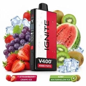 Pod descartable Ignite V400 40000 puffs Mix Strawberry Grape Ice / Kiwi Watermelon Ice