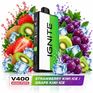 Pod descartable Ignite V400 40000 puffs Mix Strawberry Kiwi Ice / Grape Kiwi Ice