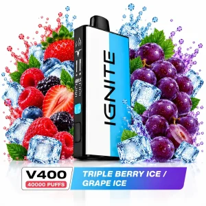 Pod descartable Ignite V400 40000 puffs Mix Triple Berry Ice / Grape Ice