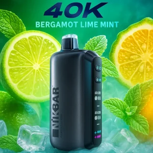 Pod descartable Nikbar Ice Baby 40000 Puffs Bergamot Lime Mint