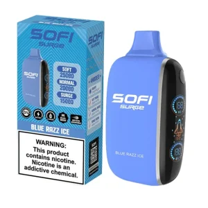 Pod descartable Sofi Surge Cero Nicotina Blue Razz Ice 25000 puffs