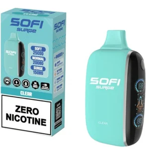 Pod descartable Sofi Surge Cero Nicotina Clear 25000 puffs