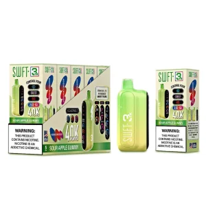 Pod descartable SWFT 3TK Sour Apple Gummy 40.000 Puffs