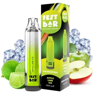 Pod desechable Apple Lime Ice 2000puffs - Fest Bar