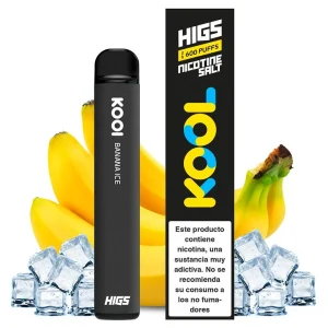 Pod desechable Banana Ice 600puffs - Higs Kool