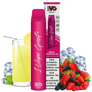 Pod desechable Berry Lemonade Ice 800puffs - IVG Bar Plus