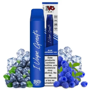 Pod desechable Blue Raspberry Ice 800puffs - IVG Bar Plus