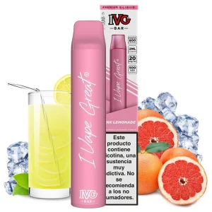 Pod desechable Pink Lemonade 800puffs - IVG Bar Plus