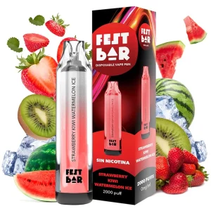 Pod desechable Strawberry Kiwi Watermelon Ice 2000puffs - Fest Bar