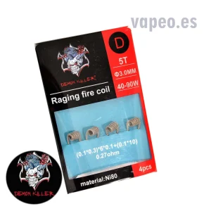 Raging Fire coil N80 D 0.27 ohms -Demon Killer