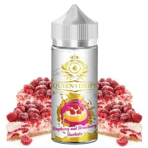 Raspberry & Strawberry Shortcake 100ml - Queen Of The Drips