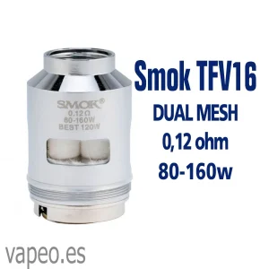 Resistencia Dual Mesh Coil 0.12Ω (80-160w) para TFV16 de Smok