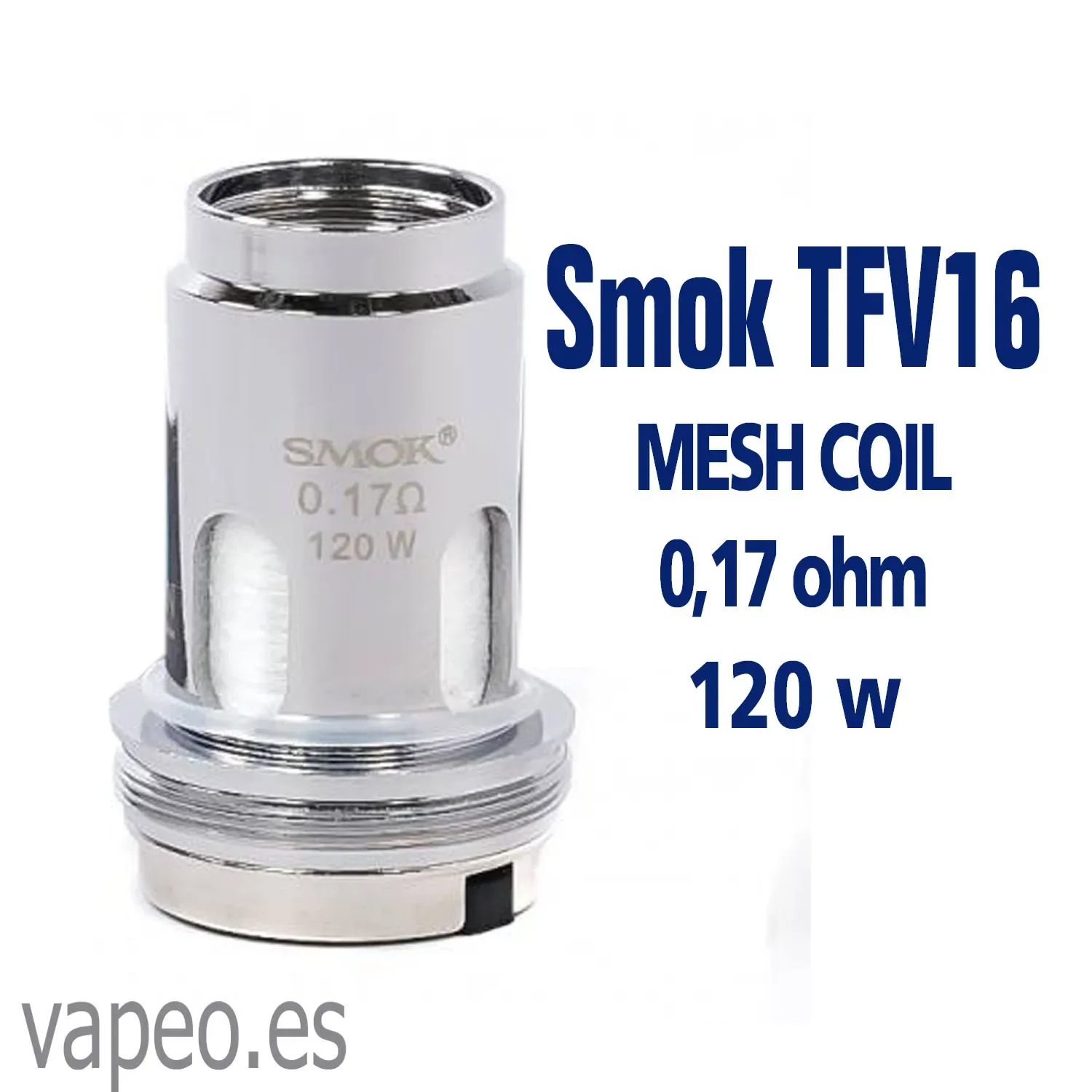 Resistencia Mesh Coil 0.17Ω (120w) para TFV16 de Smok