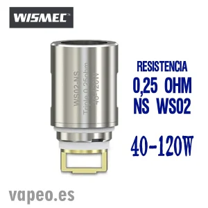 Resistencia NS WS02 WISMEC claromizador Amor Triple coil