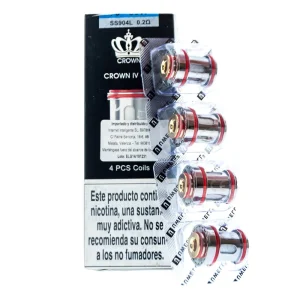 Resistencia para Crown IV SS904L Coil (4pcs) - Uwell