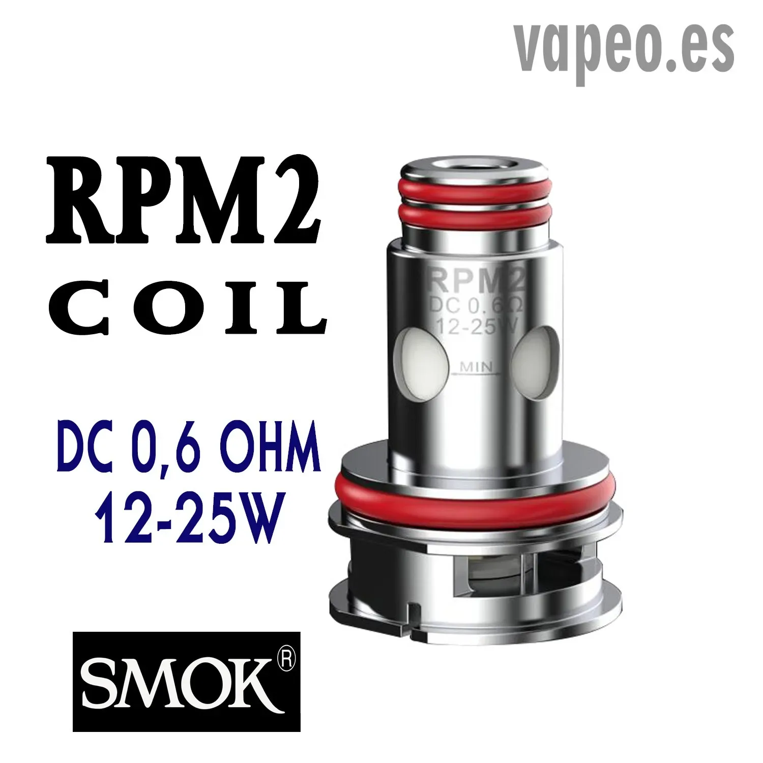 Resistencia RPM2 coil MTL DC 0,6ohm (12-25W) SMOK