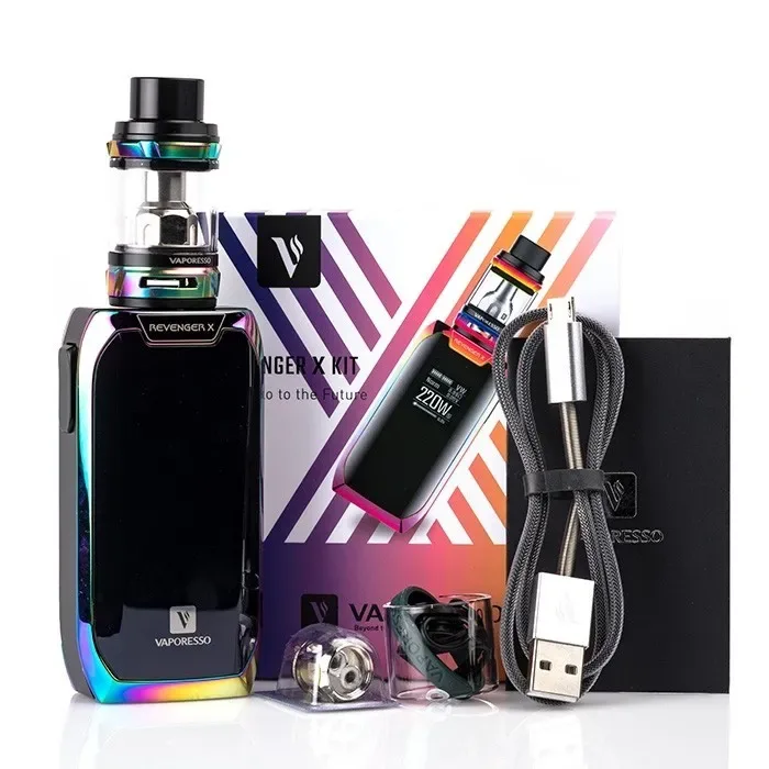 REVENGER X complete kit 220w+ nrg tank 2ml (Con 2 Baterías 18650) Color ROJO VAPORESSO - Image 2