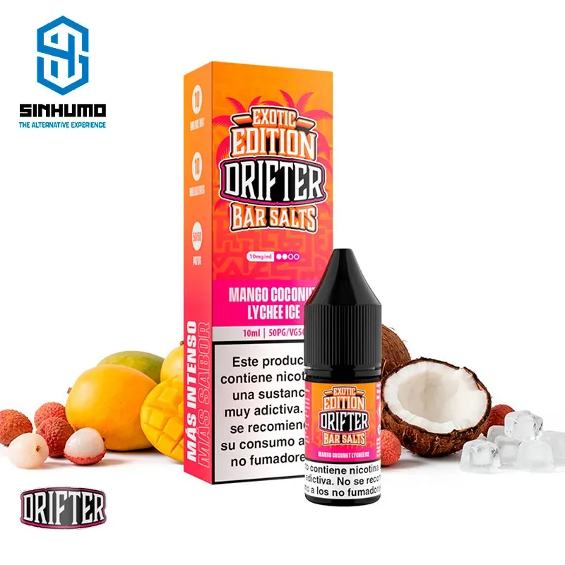 Sales Mango Coconut Lychee Ice 10ml Exotic By Drifter Bar Salts
