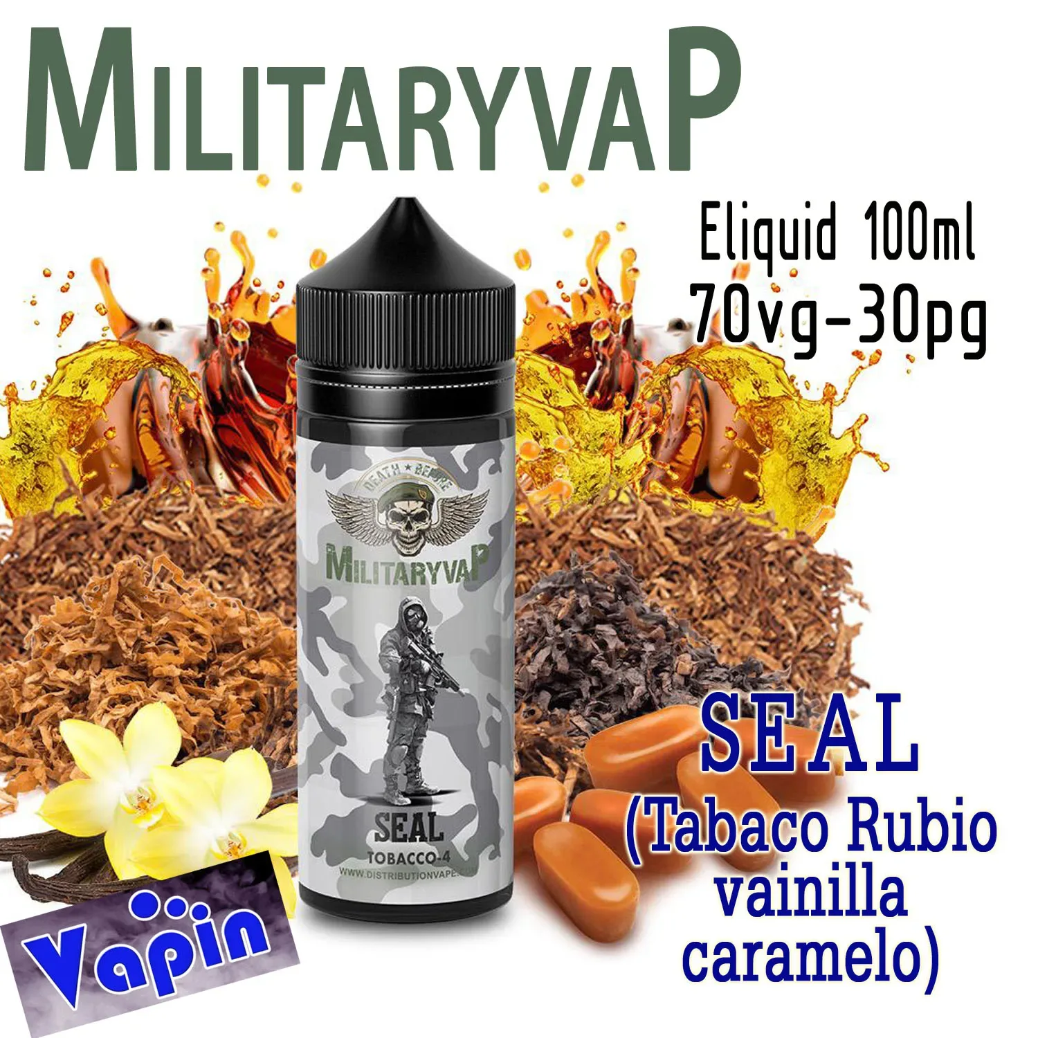 Seal (tabacos, vainilla y caramelo) 100ml Military Vap Eliquids