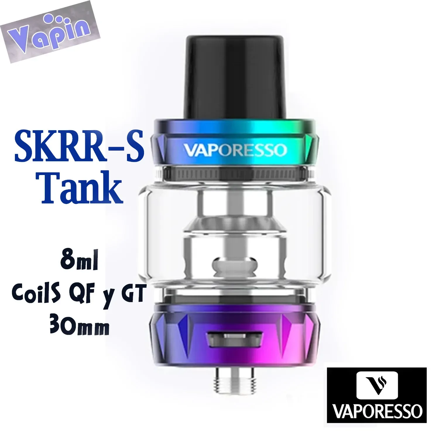 Skrr-S Tank Claromizador 8ml Color Rainbow de VAPORESSO