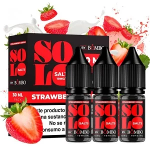 Strawberry Cream 3x10ml Solo Salts by Bombo