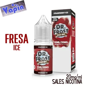Strawberry (Fresa) 20mg Nic Salts Dr Frost Eliquid 10ml Sales Nicotina