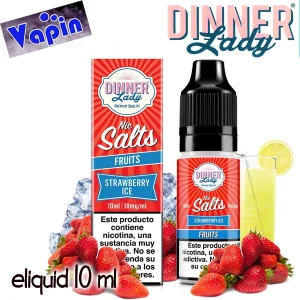 Strawberry ICe 20mg Sales (fresa helada) Dinner Lady 10ml Salts Eliquid