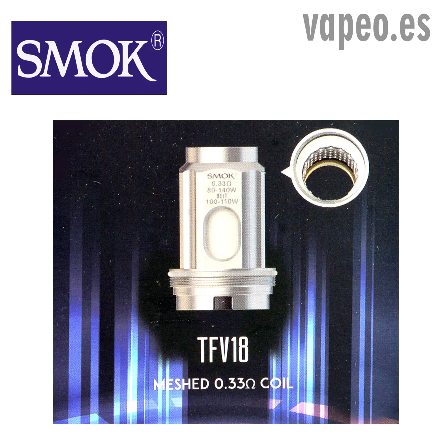TFV18 Resistencia 0,33 ohm de Smok - Image 2