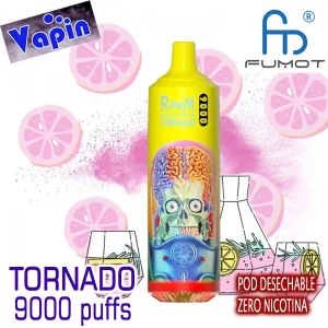 Tornado 9000 puffs Pink Lemonade ZERO ( limonada de fresa) Pod desechable Randm FUMOT