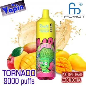 Tornado 9000 puffs Triple mango ZERO Pod desechable Randm FUMOT