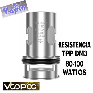 TPP DM3 Coil 0,15 ohm (80-100w) Resistencia de Voopoo (unidad)