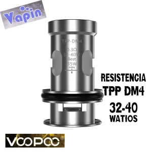 TPP DM4 Coil 0,3 ohm (32-40w) Resistencia de Voopoo (unidad)