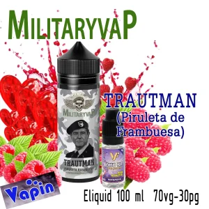 Trautman (Piruleta de Frambuesa) 100ml Military Vap Eliquids