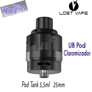 Ub Pod tank (Black) 5,5ml claromizador + 2 coils de Lost Vape