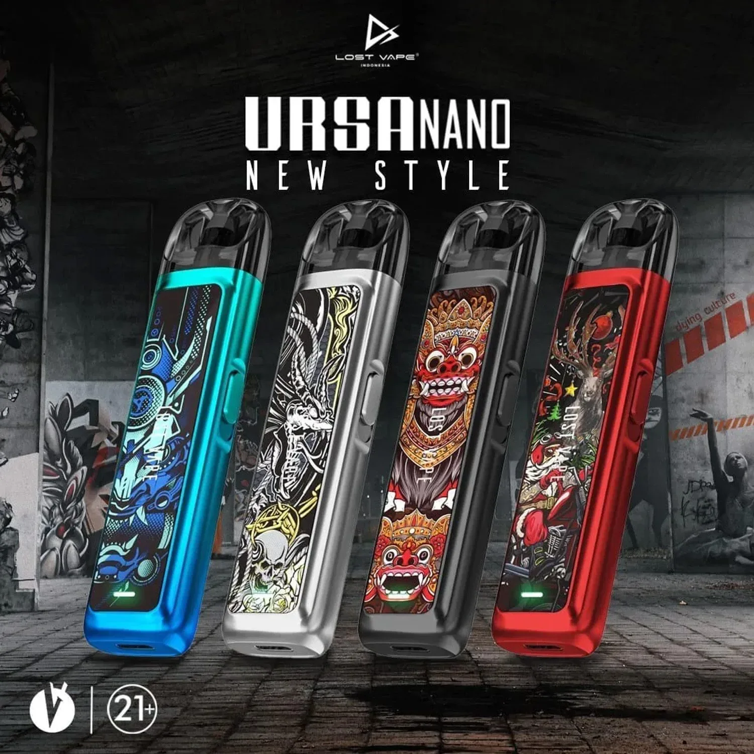 Ursa Nano kit de vapeo Pod. 800mA 2,5ml (GUN METAL) de Lost Vape - Image 2