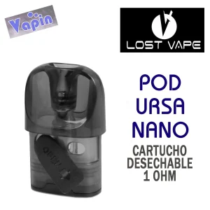 Ursa Pod Cartucho 1 ohms. 2,5ml (para ursa Nano-Baby) de Lost Vape (unidad)