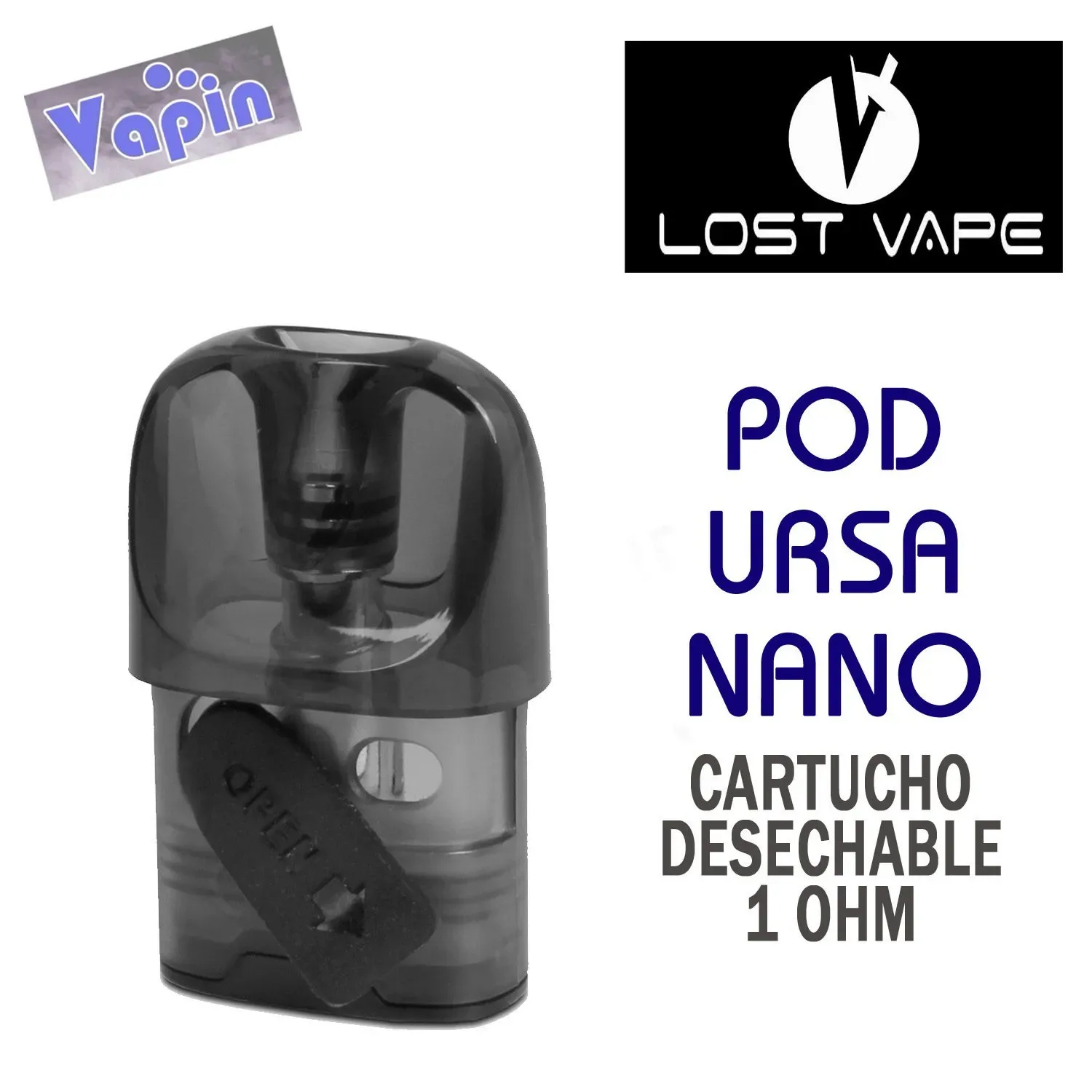 Ursa Pod Cartucho 1 ohms. 2,5ml (para ursa Nano-Baby) de Lost Vape (unidad)