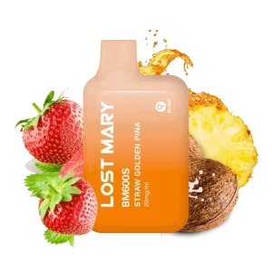 Vaper Desechable Lost Mary BM600s Straw Golden Piña 20mg
