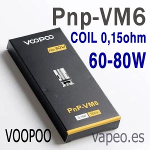 VM6 Coil Resistencia PNP 0,15ohm 60-80W de VOOPOO (UNIDAD)