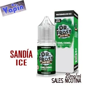 Watermelon Ice (Sandía Helada) 20mg Nic Salts Dr Frost Eliquid 10ml Sales Nicotina
