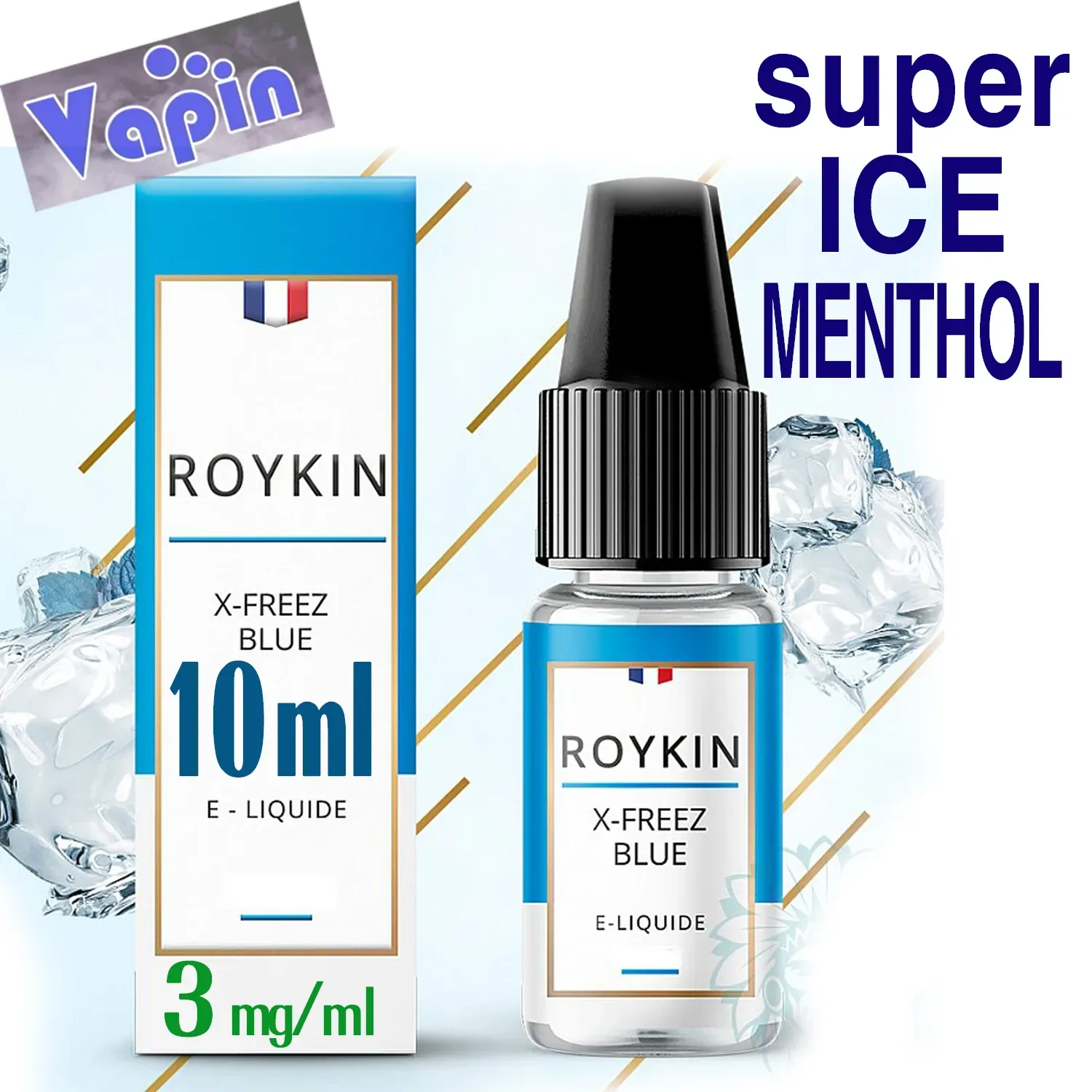 X-Freez Blue 3mg Eliquid 10ml by ROYKIN