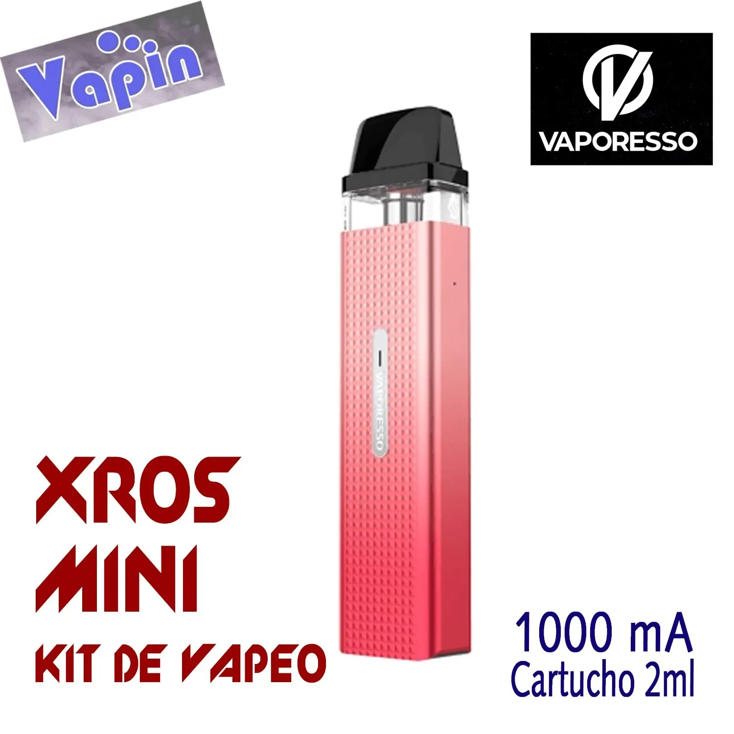 Xros Mini Kit de vapeo 1000mA 2ml (Sakura Pink) de Vaporesso
